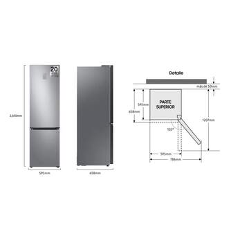 FRICOM. SAMSUNG RB38C775DS9/EF 203x59 NF INOX DSP