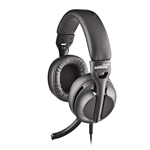 Auriculares NGS vox805 - USB-C 2 m, negro, control de volumen, adaptador USB-A, filtrado de ruidos