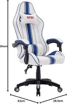 SILLA GAMING NASA ATLANTIS BLANCA/AZUL