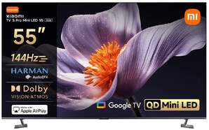 TV Xiaomi 55" MiniLED S Pro 2026 - 4K Ultra HD, Google TV, 144 Hz, 30 W, HDR10+