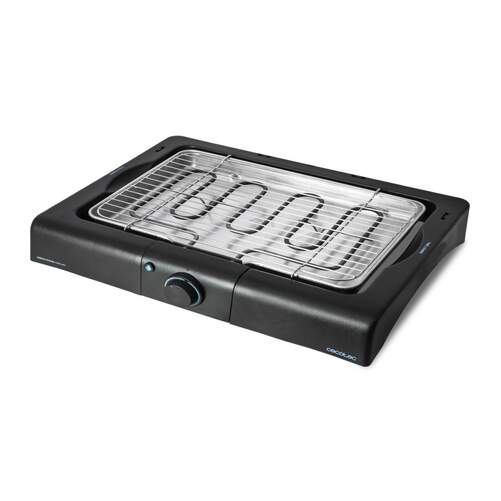 Barbacoa Cecotec 03048 - Parrilla, 2400 W, Inox, Negro