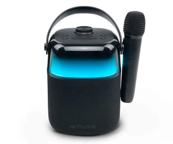 Altavoz Karaoke Muse M-520 KA - Bluetooth, incluye 1 micr&oacute;fono, 30W, iluminaci&oacute;n LED, 4000 mAh