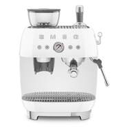 Cafetera Espreso Smeg EGF03WHEU Molinillo - 1650 W, 15 Bar, 2.4 L, Blanco
