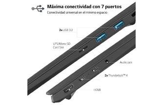 PORTATIL LG GRAM 14Z90R AD76B I7/ 32GB/ 512SSD 14%%%quot;