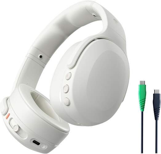 Auriculares Diadema Skullcandy Crusher EVO - Sensory Bass, 40 h Autonomía, Bluetooth 5.2, Blanco
