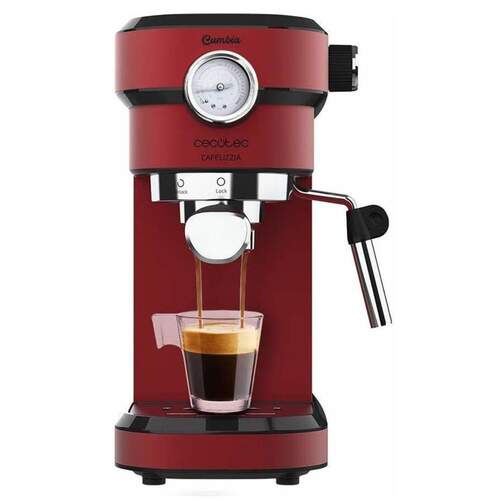 Cafetera Cecotec Cafelizzia 790 Shiny Pro Roja - 20 Bares, Vaporizador, Depósito 1.2L, Thermoblock