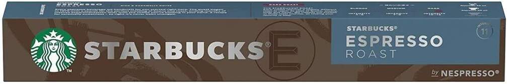Cápsulas Starbucks Nespresso Dark Roast - Espresso, 10 cápsulas