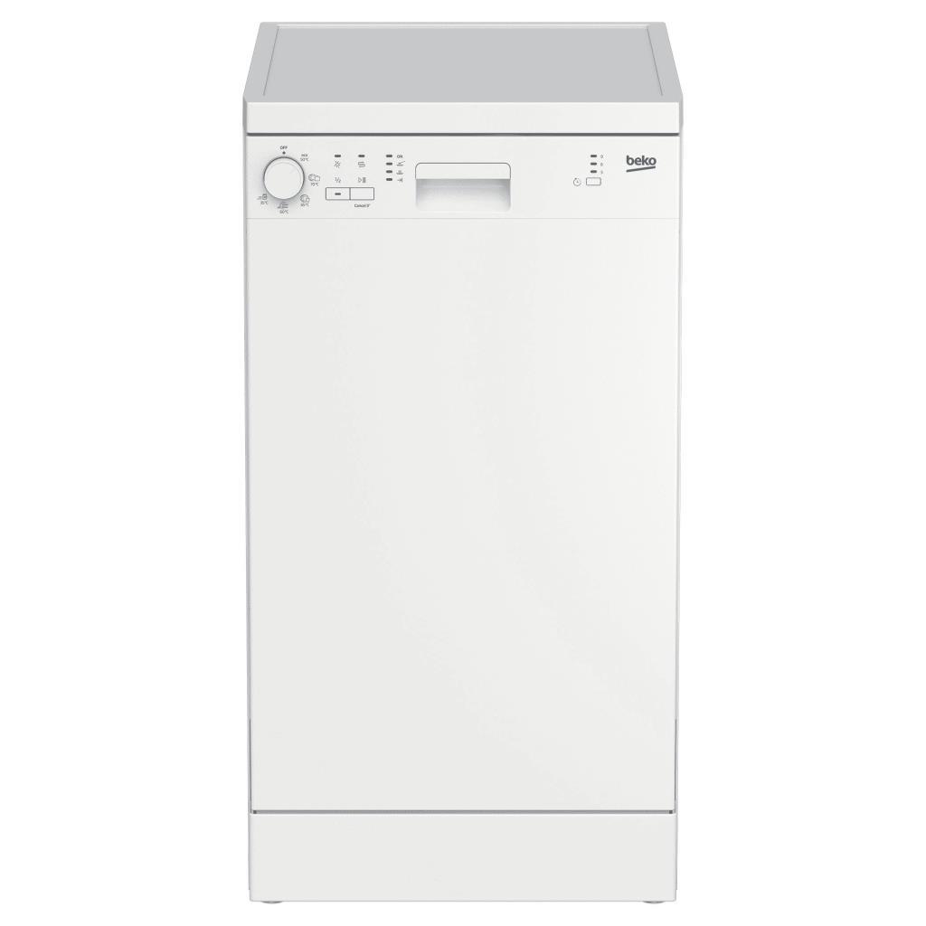 Lavavajillas Beko Dfs05024w clase e 10 servicios 5 programas 45 cm capacidad cubiertos blanco 45cm inox libre