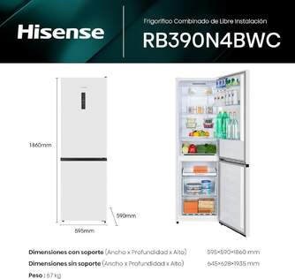 FRICOM. HISENSE RB390N4BWC 186x60x59 NF BCO DSP