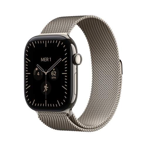 Apple Watch Series 12 GPS +Cellular - Titanio, 46mm, frec. card&iacute;aca, 24h aut., GPS, talla S/M