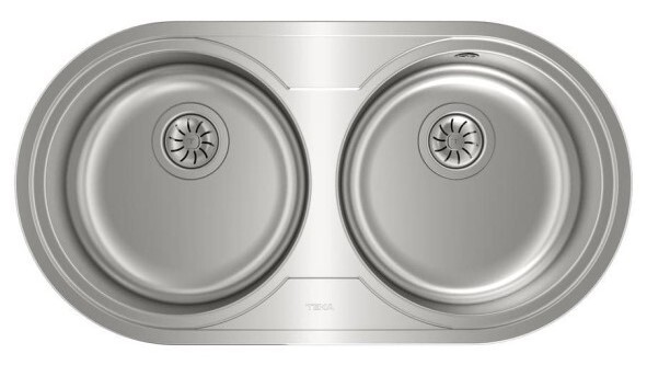 Fregadero Teka  DR-80 11110006 - 2 cubetas, circular, inox