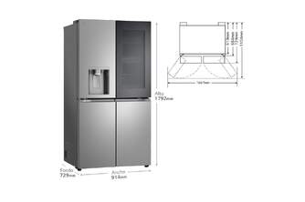FRI. LG GMF961PY3E 180x91 4P 645L INOX INSTAVIEW