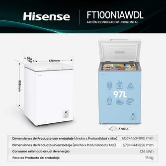 CONG.HOR HISENSE FT100N1AWDL 86x58 97L BCO