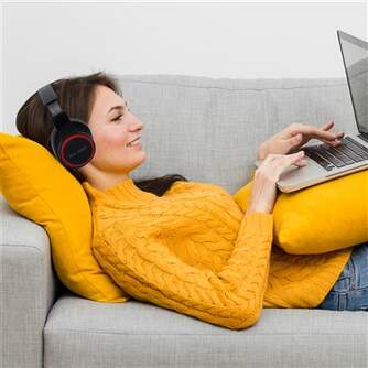 AURICULARES ELBE ABTB26NB DIADEMA MICRO FM NEG/ROJ