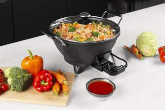 WOK PRINCESS 162389 30CM 1400W 7L NEGRO