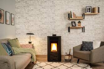 ESTUFA A PELLET RED POD FIRST 8KW BLACK