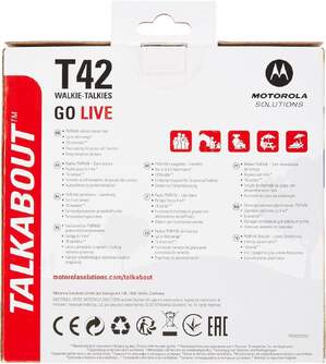 WALKIE TALKIE MOTOROLA T42 ROJO DOBLE PACK