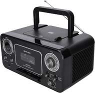 Radio Cassette CD Muse M-182 RDC - Negro. reproductor y grabador, FM/MW, antena telesc&oacute;pica