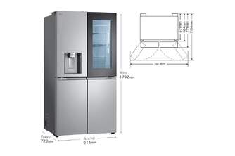 FRI. LG GMG961MBKE 179x91 638L 4P INOX INSTAVIEW