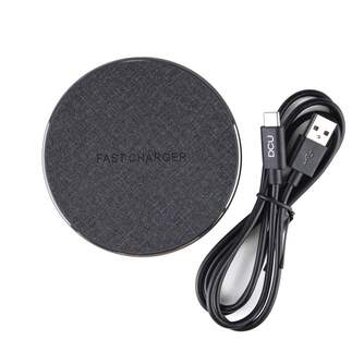 CARGADOR DCU QI 15W   CABLE USB C NEGRO
