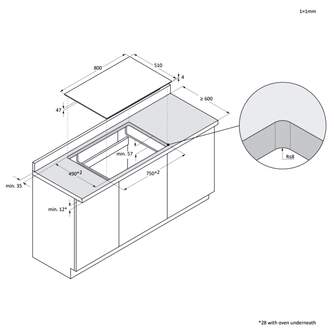 ENCIM. HOOVER HIF84DCS 4F IND 80CM SLIDE