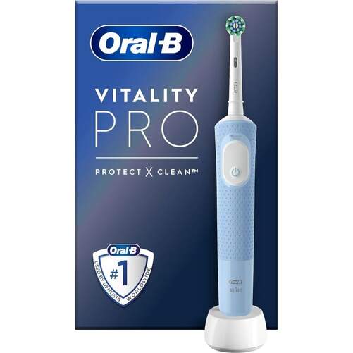 Cepillo El&eacute;ctrico Oral B Vitality Pro + Recambio - Temporizador, 3 Modos, 2 Cabezales, Azul