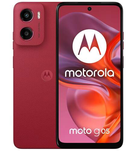 Smartphone Motorola G05 4/256 GB Rojo - 6,67", 5200 mAh, Cámara Quad Pixel 50 MP