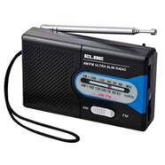 Radio port&aacute;til Elbe RF-55 negra - AM/FM, altavoz incorporado, antena telesc&oacute;pica, salida auriculares