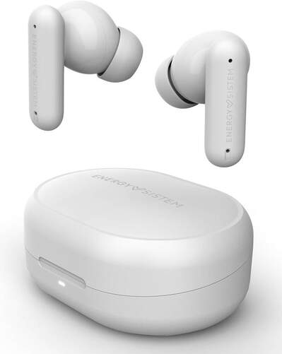 Auriculares Energy Sistem Chill- Bluetooth 6.0, 21 h autonom&iacute;a,ANC, 4 micr&oacute;fonos, Blanco