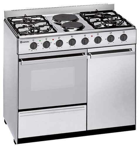Cocina Meireles E920XST - 6 fuegos Mixtos, Portabombonas, Horno, Inox