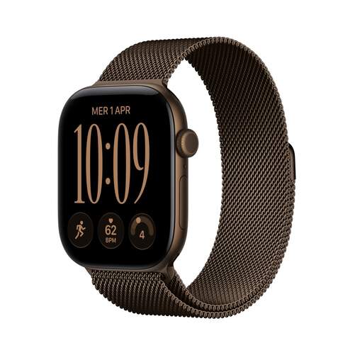 Apple Watch Series 12 GPS +Cellular - Marr&oacute;n, 46mm, frec. card&iacute;aca, 24h aut., GPS, talla S/M