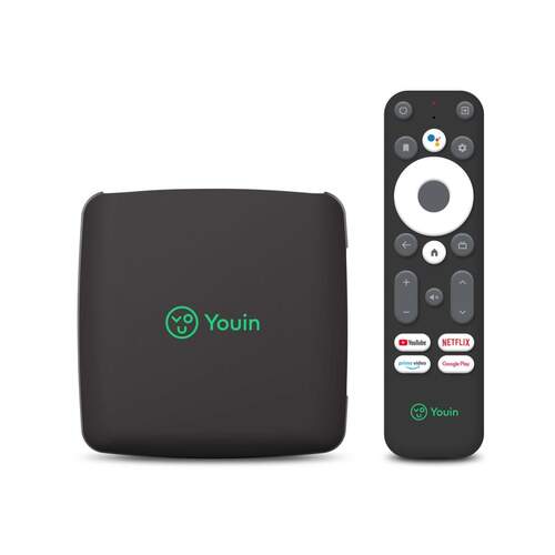 Receptor Smart TV Youin You-box EN1040K - Android TV 4K, 8GB, USB, Bluetooth, Dual Band WiFi