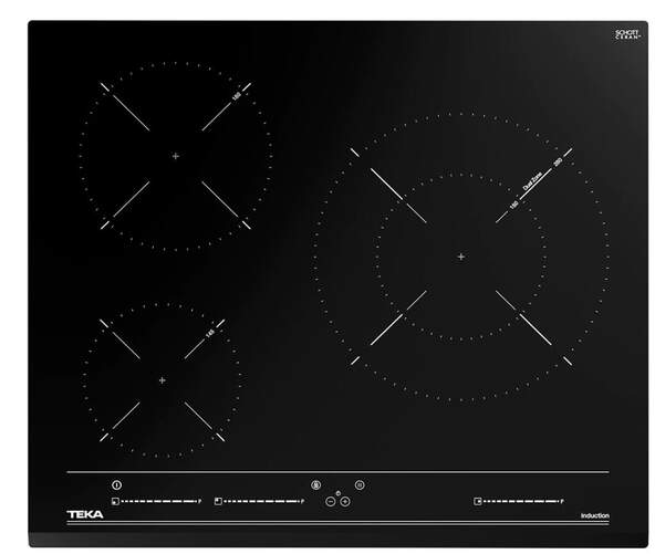 Placa Inducción Teka IZC63015BK MSS - 3 Zonas, 60cm, MultiSlider, 9 Potencias, Zona 28cm, Biselada