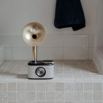 RADIO SANGEAN SCP100DBG CON GRAMOFONO, BLACK GOLD