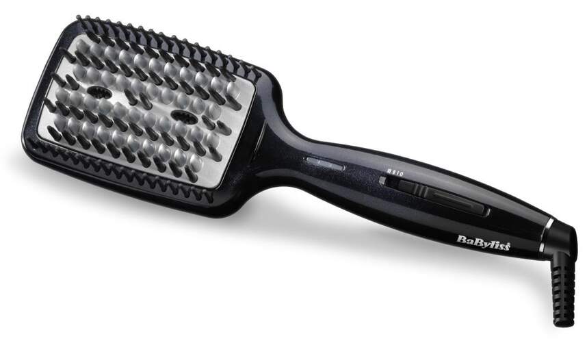 Cepillo Alisador Babyliss Liss Brush 3D HSB101E - Iónico, 3 Temperaturas 160-200ºC, Accesorios