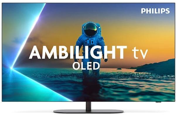 TV Philips 55" 55OLED910 - 4K Ultra HD, OLED+, Google TV, 80 W Dolby Atmos, 144 Hz, HDR10+ Adaptive