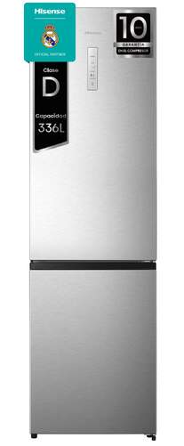 Frigorífico Combi Hisense RB440N4ACD - Clase D, 200cm, 336L, Freshzone, Inverter, NoFrost, Inox