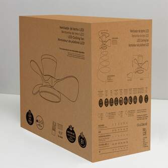 VENTILADOR TECHO CRISTAL MOLL 20W MD