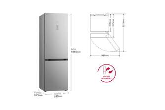 FRICOM. LG GBV7170EPY 186x60 INOX DSP METALFRESH