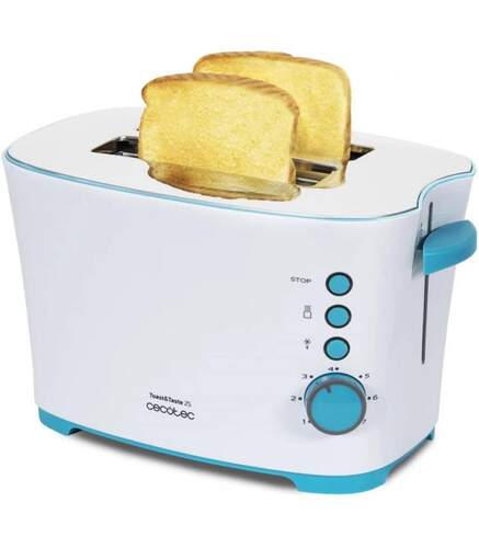 Tostadora Cecotec Toast&Taste 2S - 850W, 2 Ranuras, 7 Intensidades