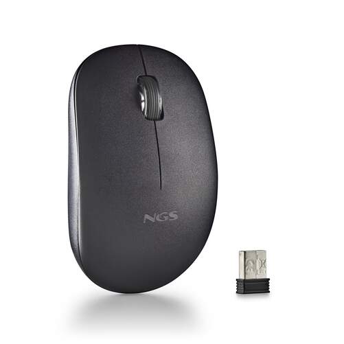 Rat&oacute;n Inal&aacute;mbrico NGS Wireless FOG Pro Negro - &Oacute;ptico, 2.4Ghz, USB, 1000 dpi, 2 Botones + Rueda