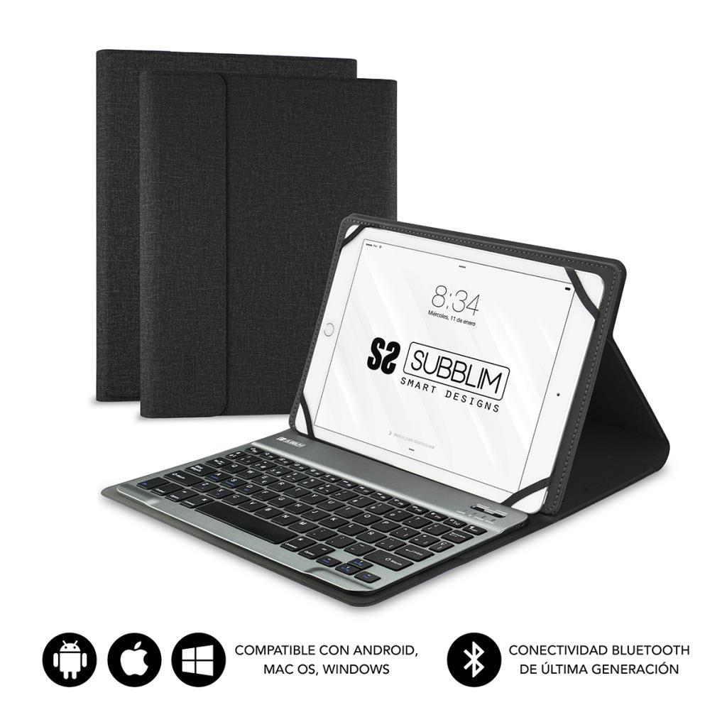 Funda y Teclado Tablet Subblim Keytab Pro - Bluetooth, Negra