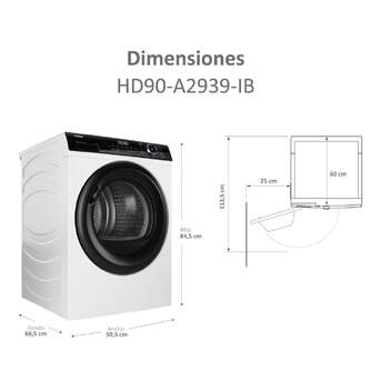 SECADORA HAIER HD90A2939IB 9K BC BCA DSP