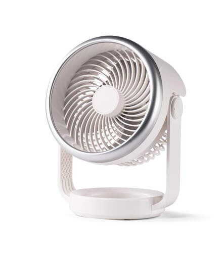 Ventilador de sobremesa Cristal Minifan  Blanco - Bater&iacute;a 3600mAh, Duraci&oacute;n aprox. 5h, 4 velocidades
