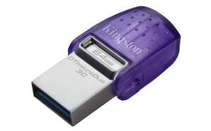 Memoria USB Kingston Dual - 64 GB, 200 mb/s lectura, USB tipo A 3.2 Gen 1