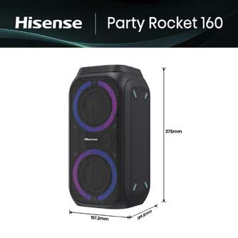ALTAVOZ HISENSE PARTY ROCKET 160W BT 12H PAIR PLAY