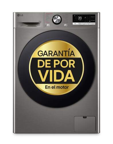 Lavadora LG F4WR7010AGS - 10 kg, Clase A, Programación Diferida, 1400 rpm, Steam+, Wi-Fi, Inox