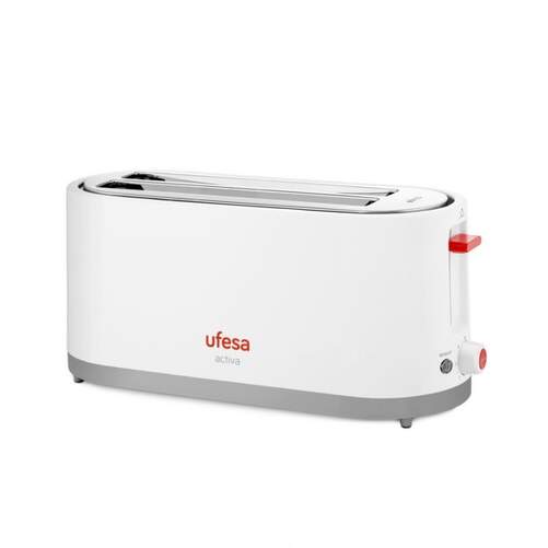 Tostador Ufesa TT7375 - 1400W, 2 Ranuras Largas, 6 Posiciones, 3 Funciones, Recogemigas