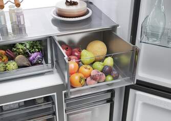 FRI. HAIER HCR79F19CNMD 191x91 4P NF DARK INOX DSP