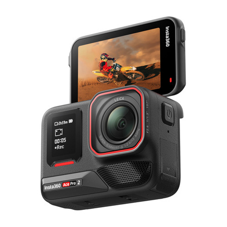 Cámara Insta360 Ace Pro 2 - Videos 4K, 1800 mAh, Cámara 50 Mpx, Pantalla 2,5", Negro